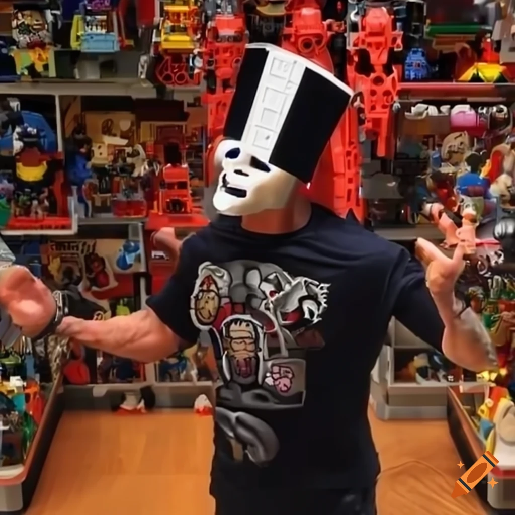 Joe rogan, buckethead, jordan peterson, and paul stamets discussing bionicle lore in a lego