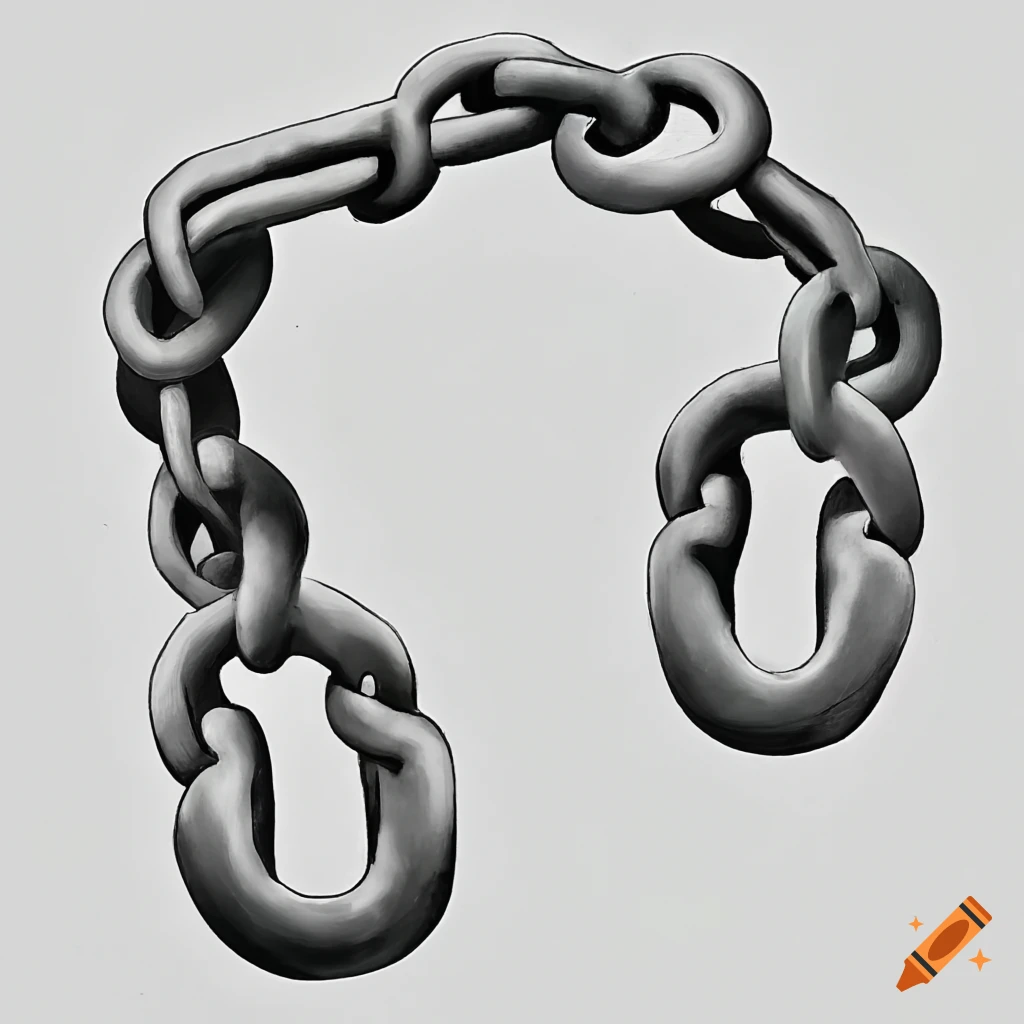 Chain depicted in a canvas painting on Craiyon
