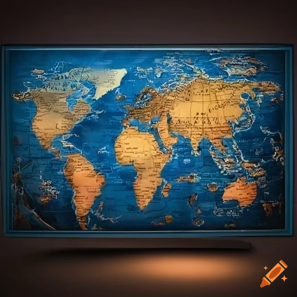Detailed world map
