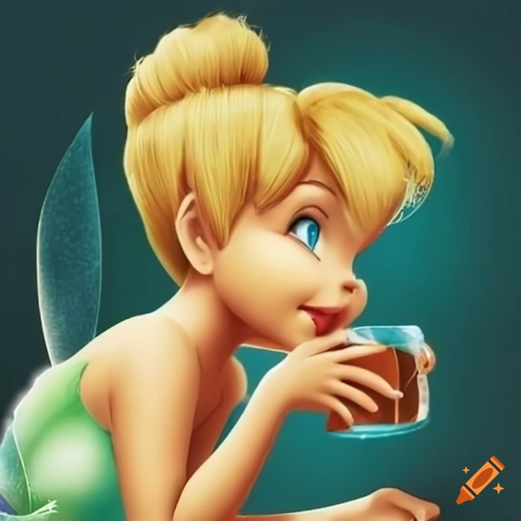 Tinkerbell asking for a drink