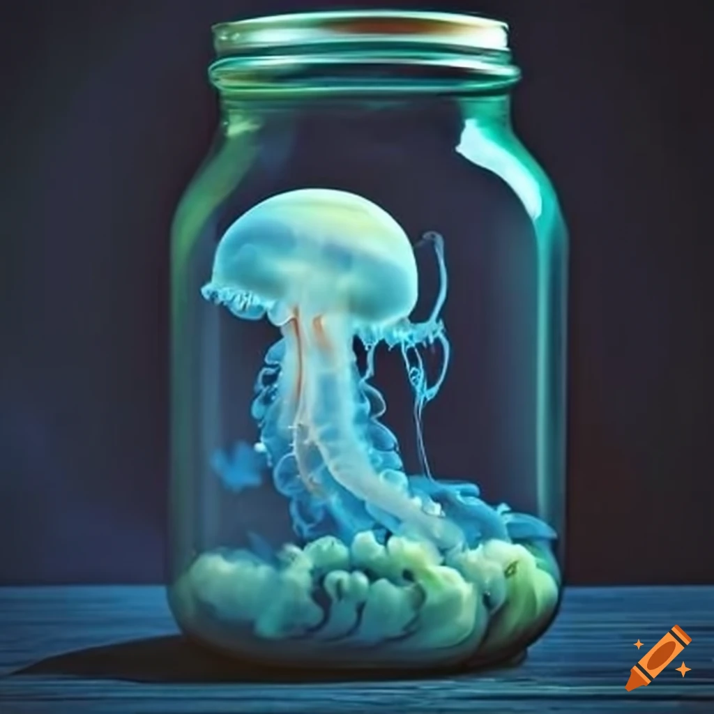 Jellyfish in a jar of pickles