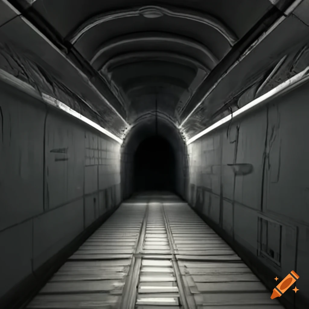 3D perspective view of a tunnel