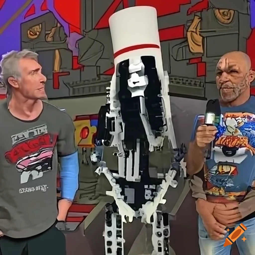 Joe rogan, buckethead, jordan peterson, and paul stamets discussing bionicle lore in a lego