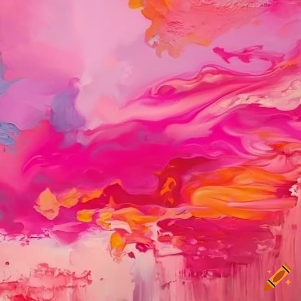 Stunning pink colors paintings on Craiyon