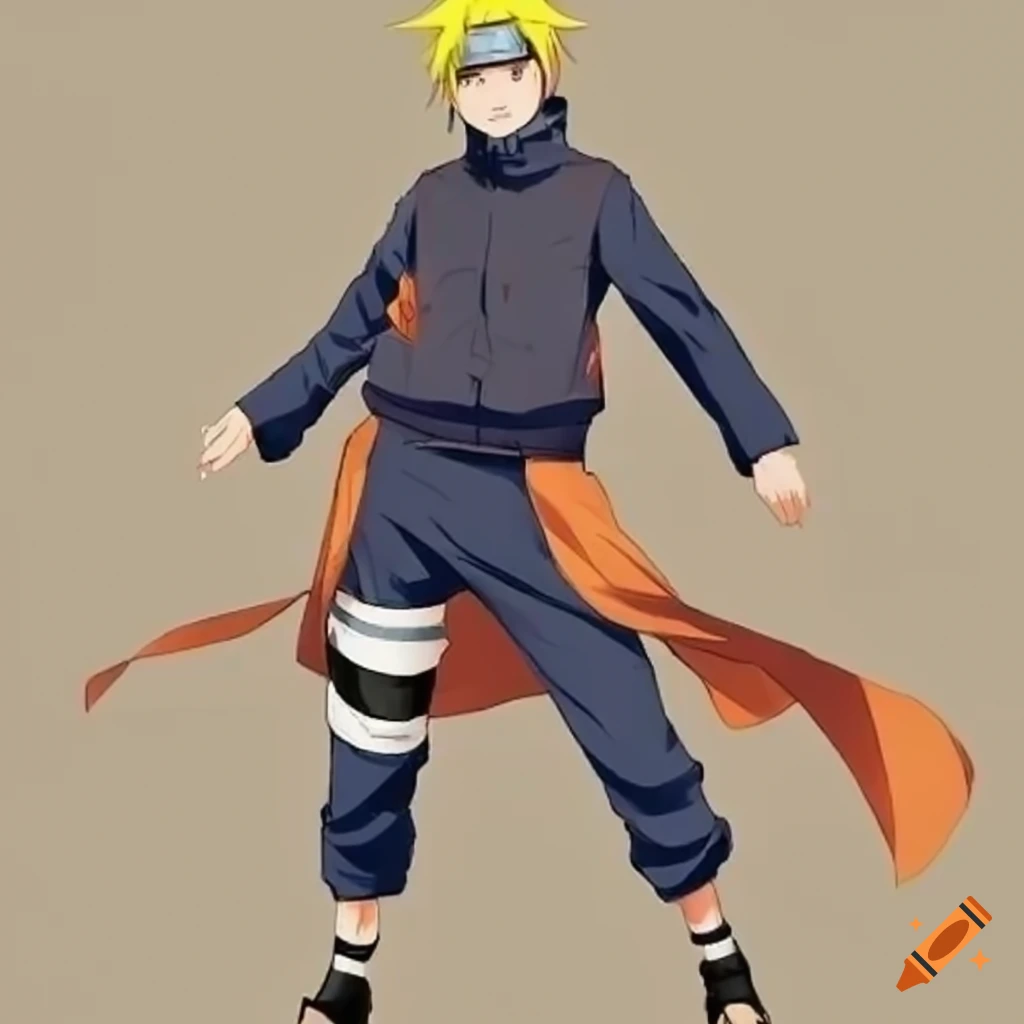 Male anime character with blond hair in Naruto clothes