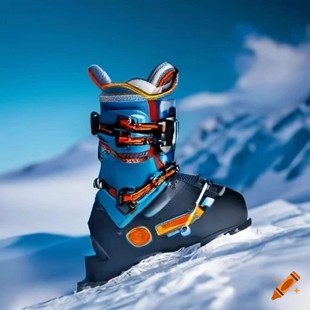 Heated ski boots powered by solar energy on Craiyon