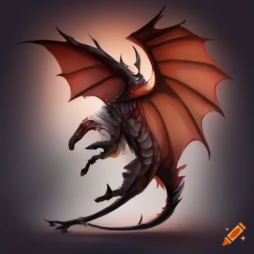 Hybrid creature between dragon and borzoi