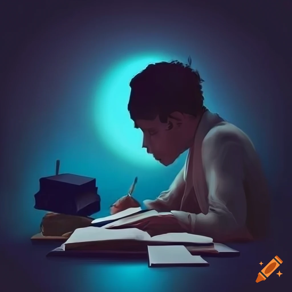 Determined Male First year Law Student Studying Late Into The Night determined-male-first-year-law-student-studying-late-into-the-night