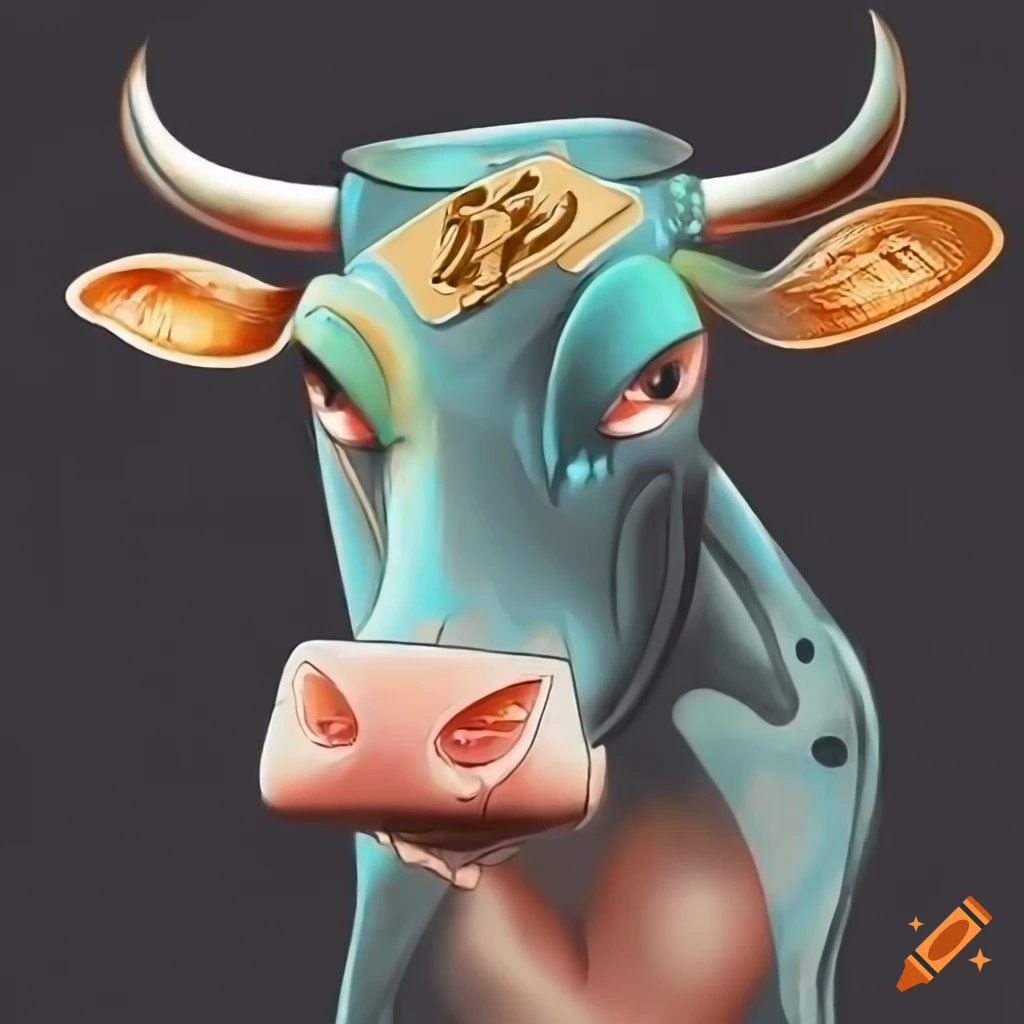 Crypto cow on Craiyon