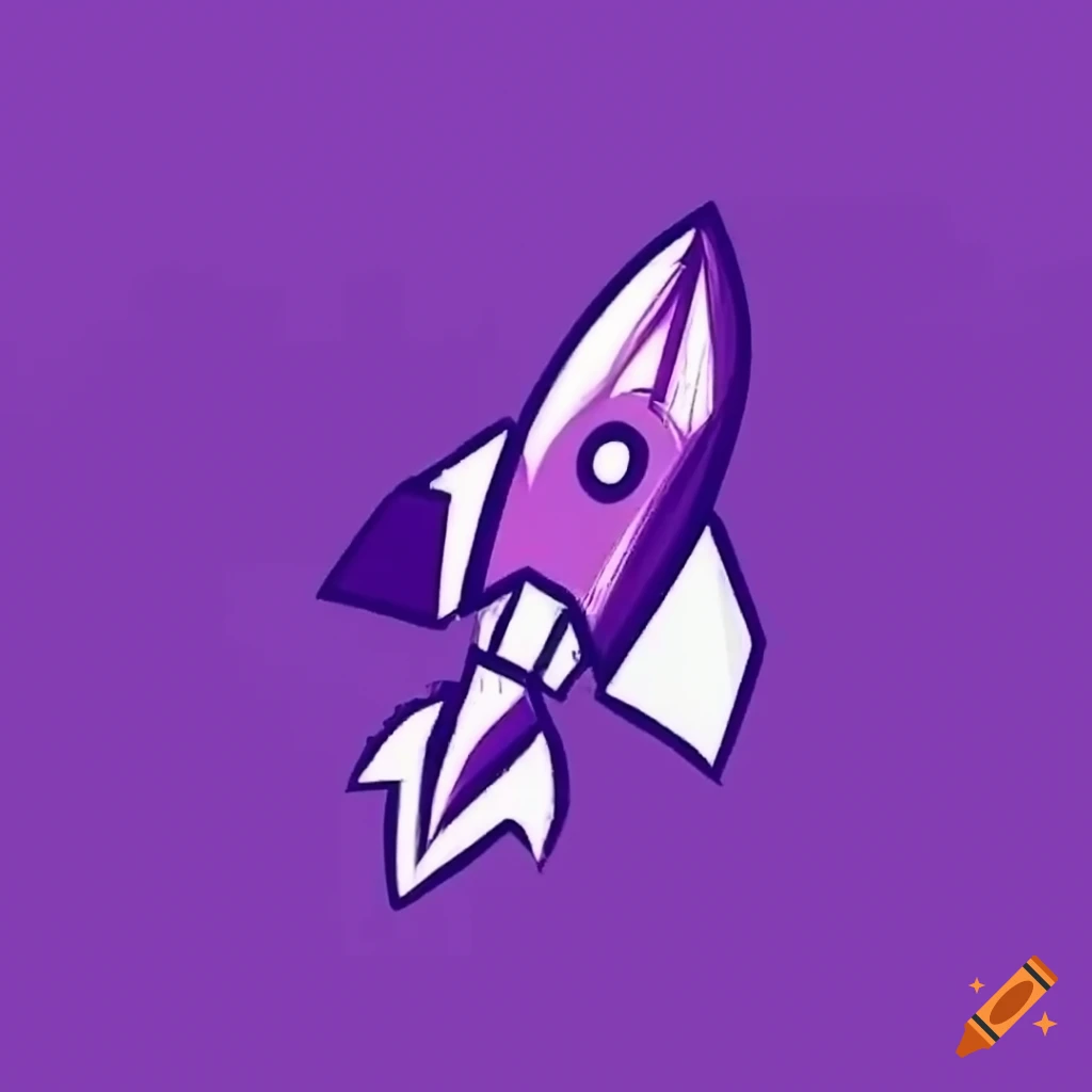 Rocket logo for stream boosting with warm colors