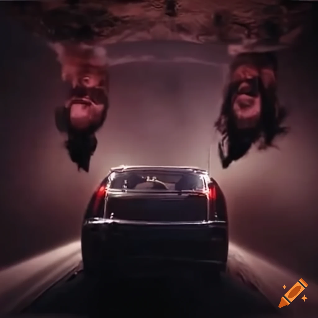 Upside down car with Eric Clapton screaming