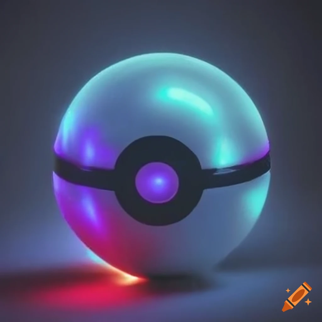 Glowing Pokéball emitting a soft vibrant light