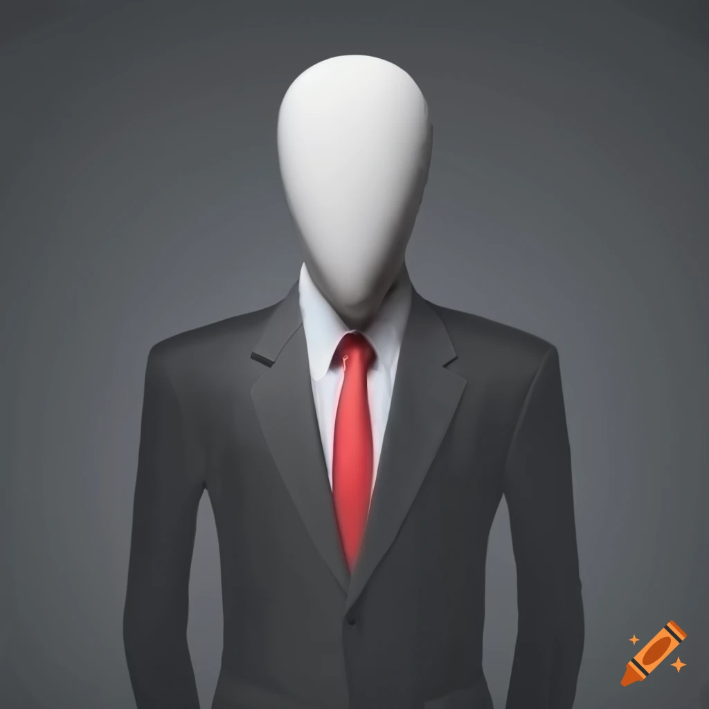 Man in suit without a face on Craiyon