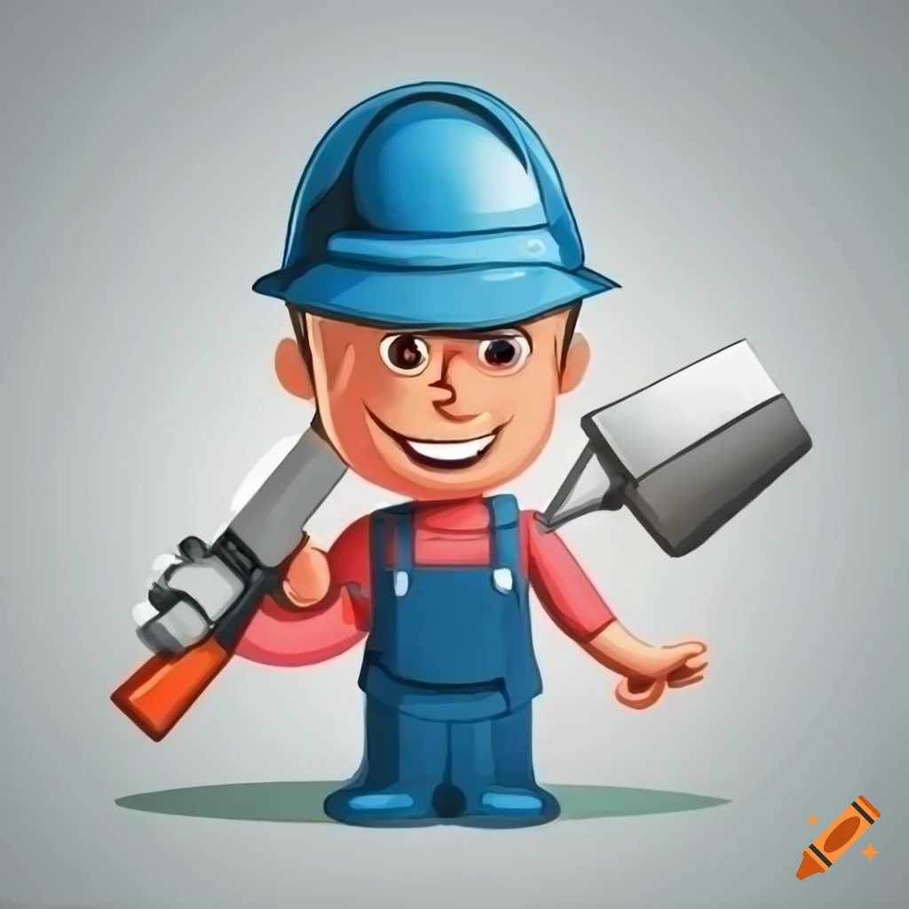 2D cartoon of a technician