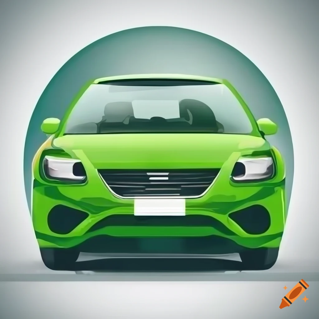 Green vehicle finance infographic on a white background