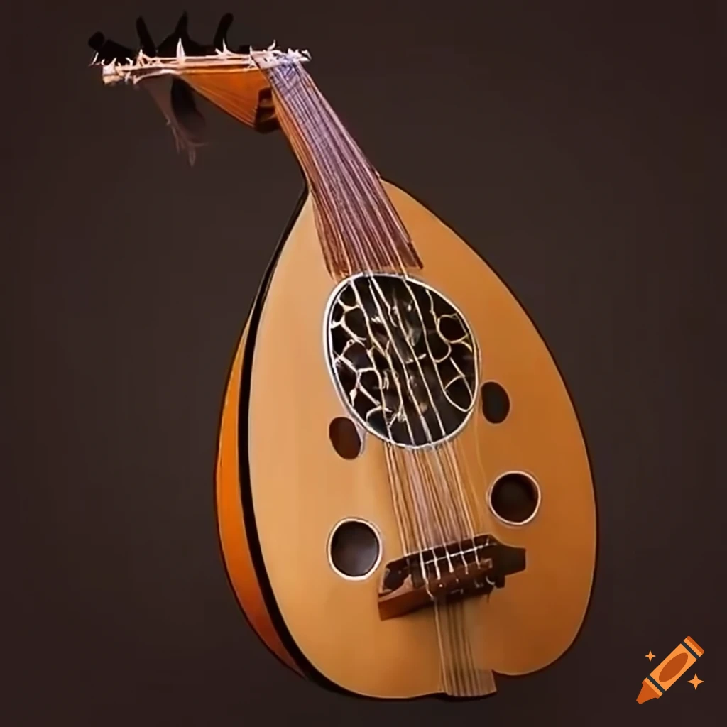 Realistic egyptian oud instrument in high definition on Craiyon