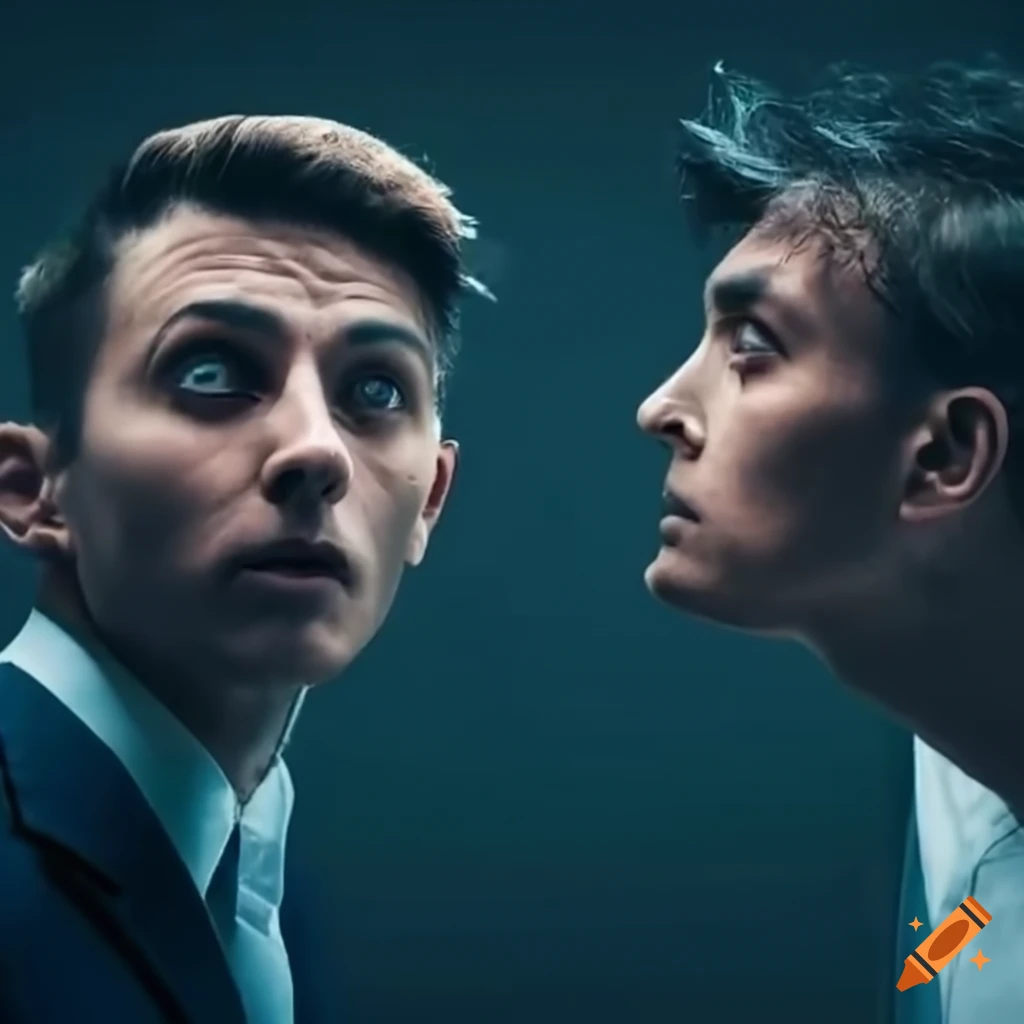 Two co-workers in a heated work argument with their manager mediating ...