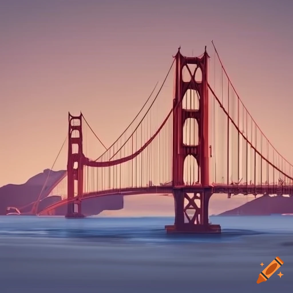 Logo design for a snack company featuring the Golden Gate Bridge