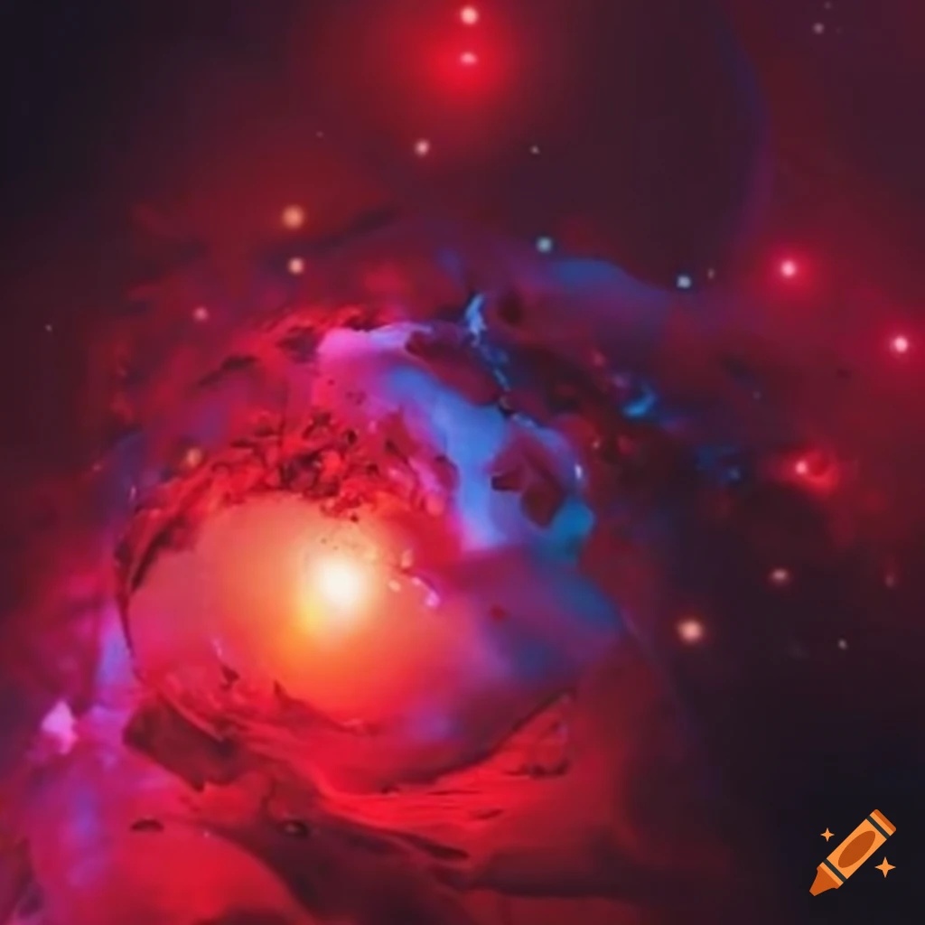 Red wine supernova on Craiyon