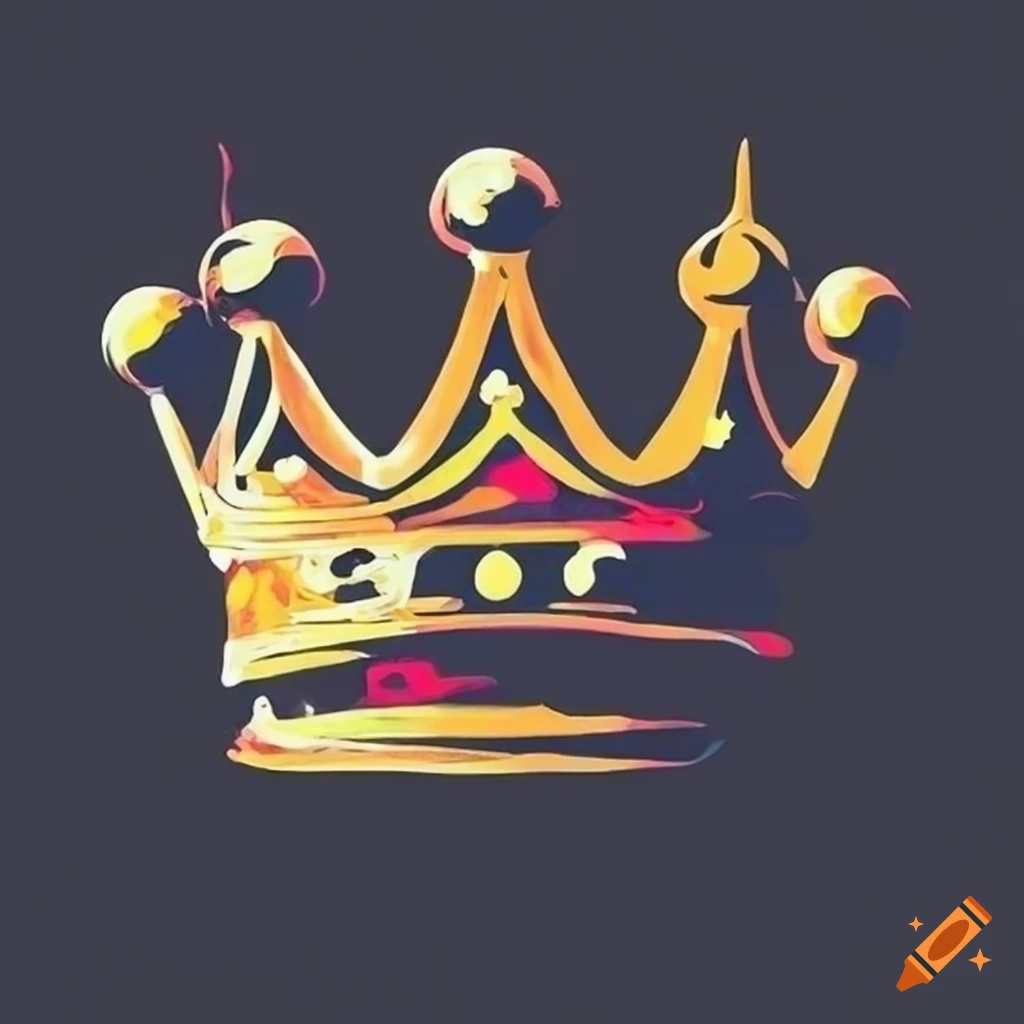 King's crown in color stencil art by Banksy