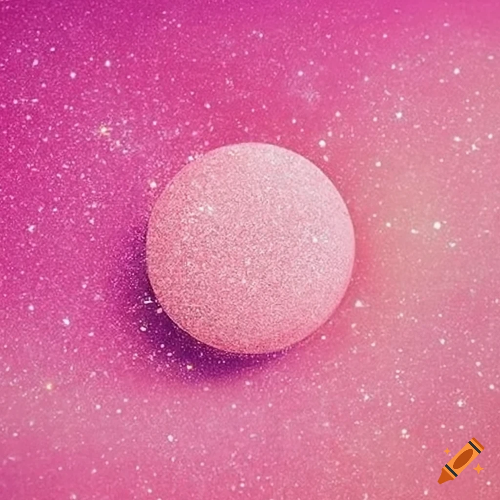 Pale pink glitter album cover