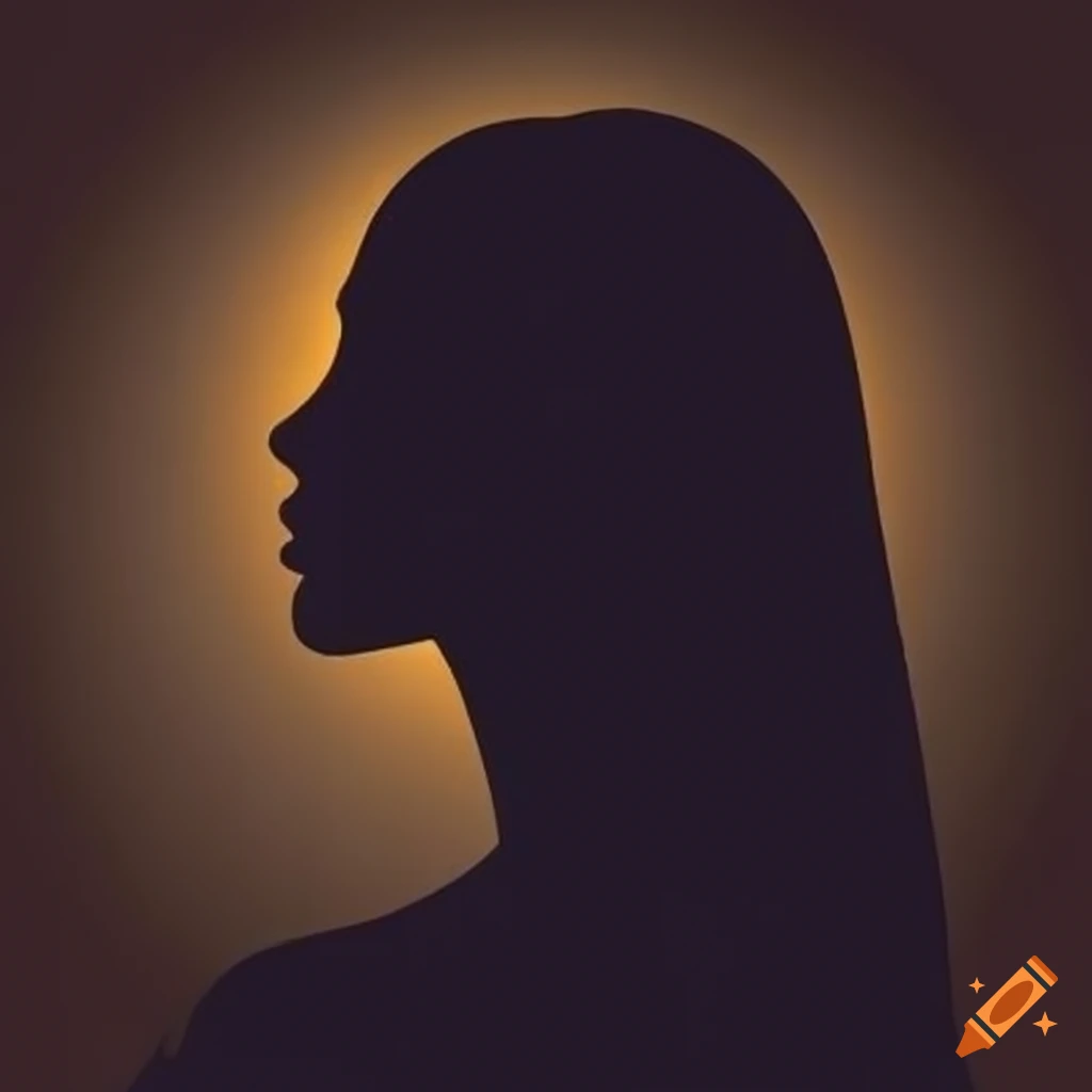Silhouette of girl evolving into a woman