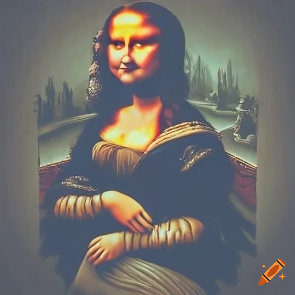 The Mona Lisa painting on Craiyon