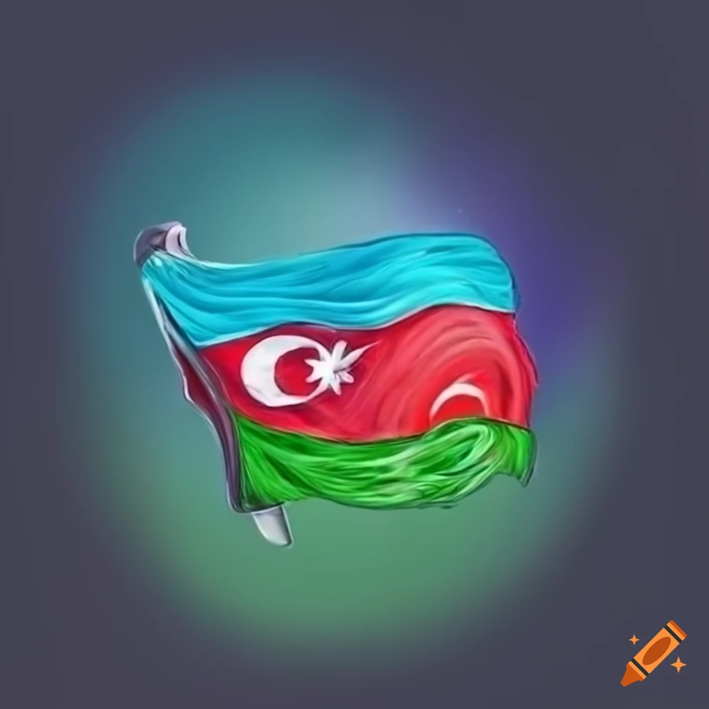 Logo with a tank and Azerbaijan flag for Bez Tormozov Telegram Channel