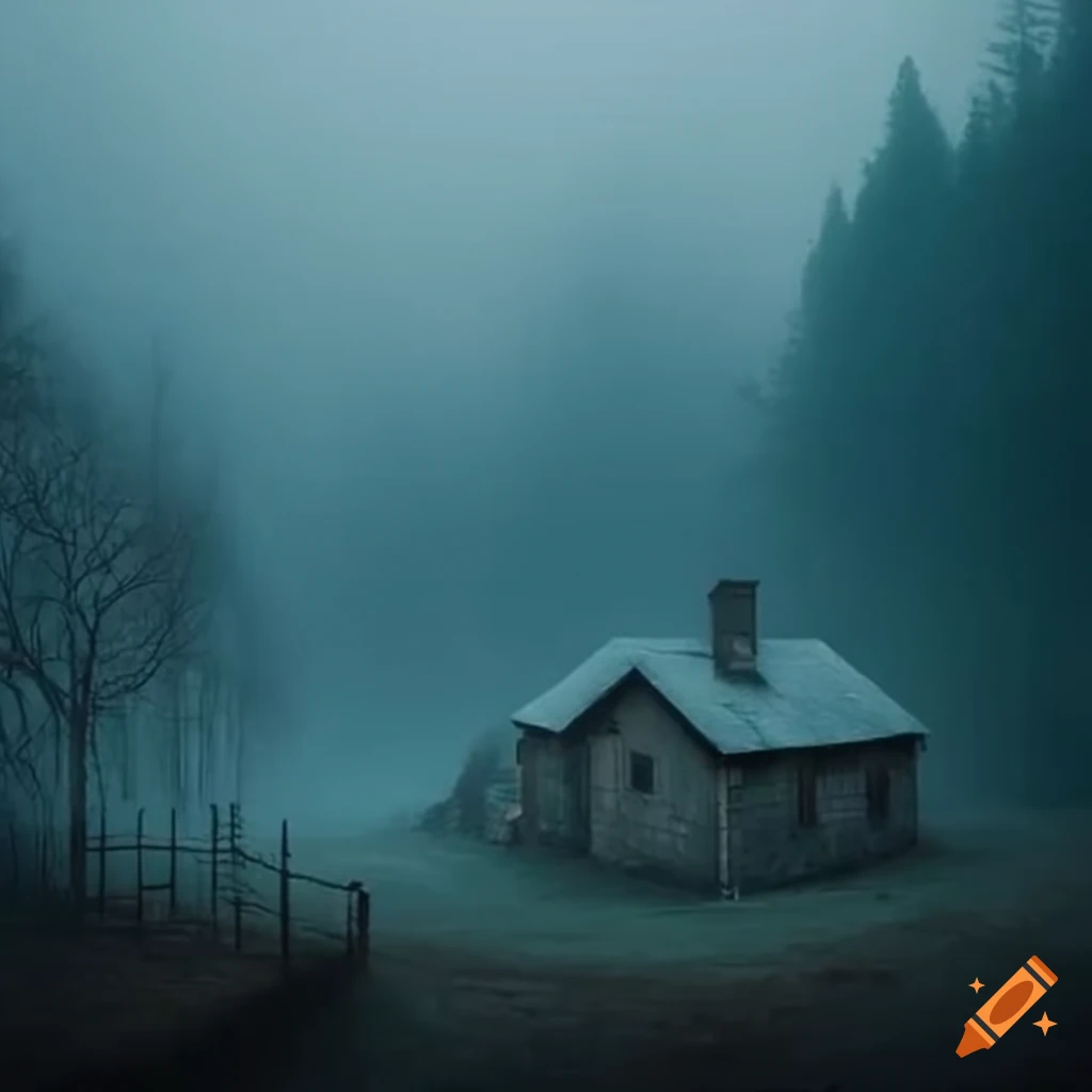 Village surrounded by misty trees with a small and enclosed feeling