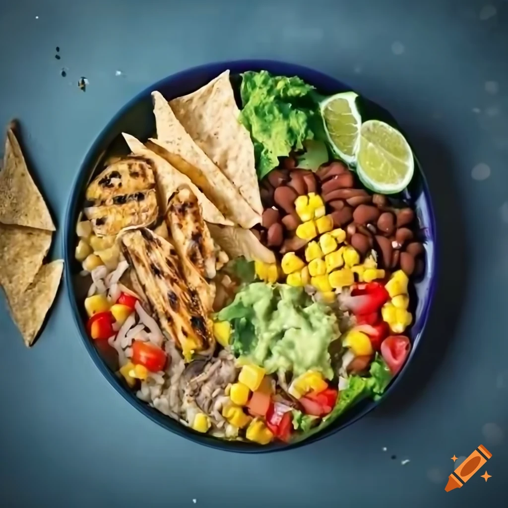 Colorful and savory taco bowl with authentic Mexican ingredients