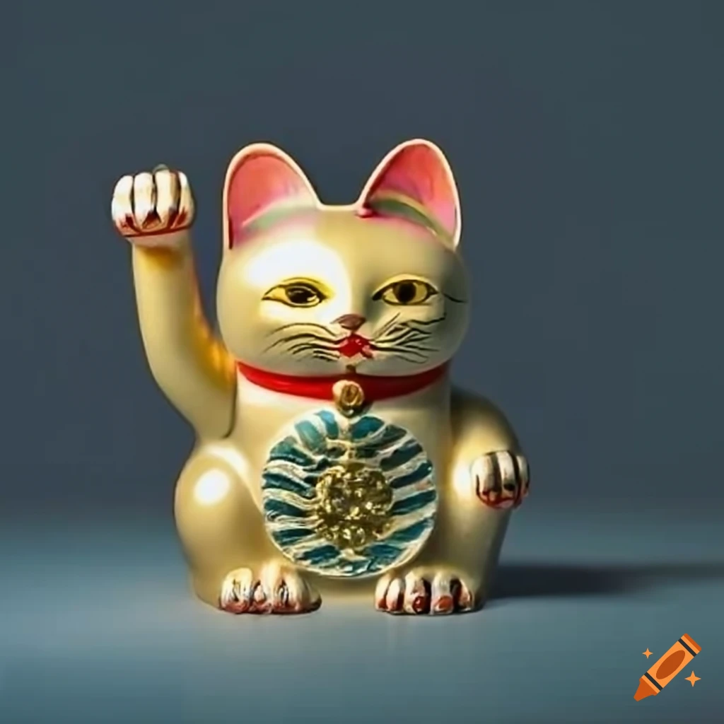Japanese Maneki-neko beckoning for good fortune and prosperity