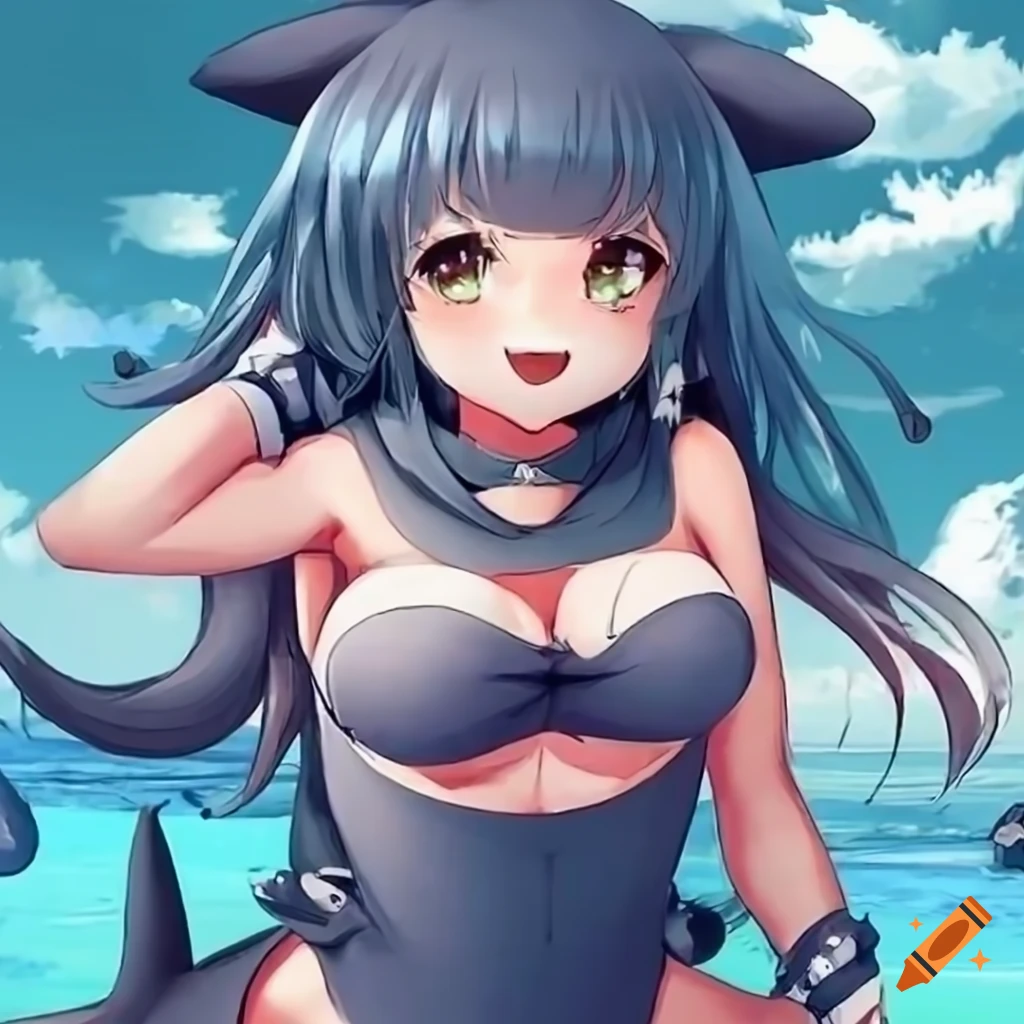 Anime shark girl character