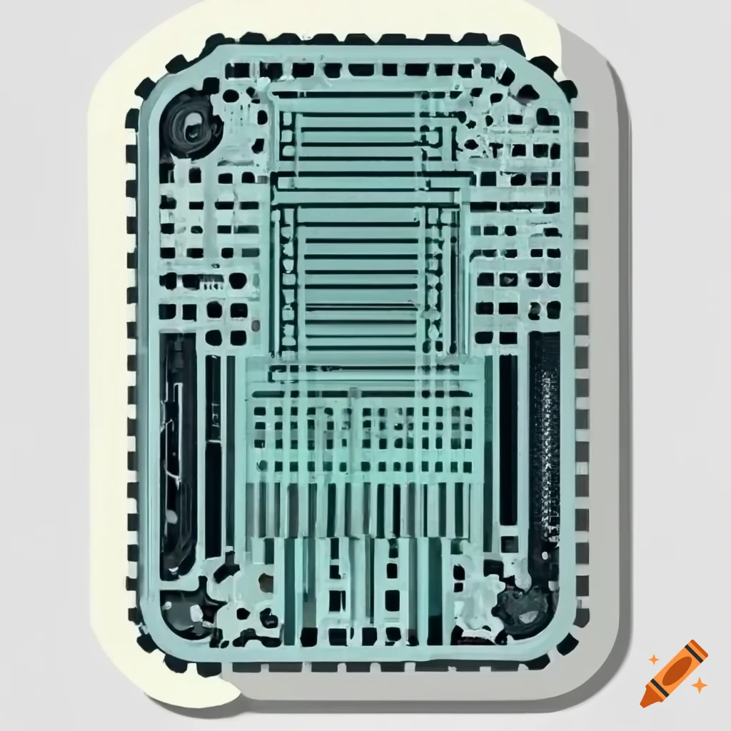 X-ray of a circuit board with interconnected wire loops