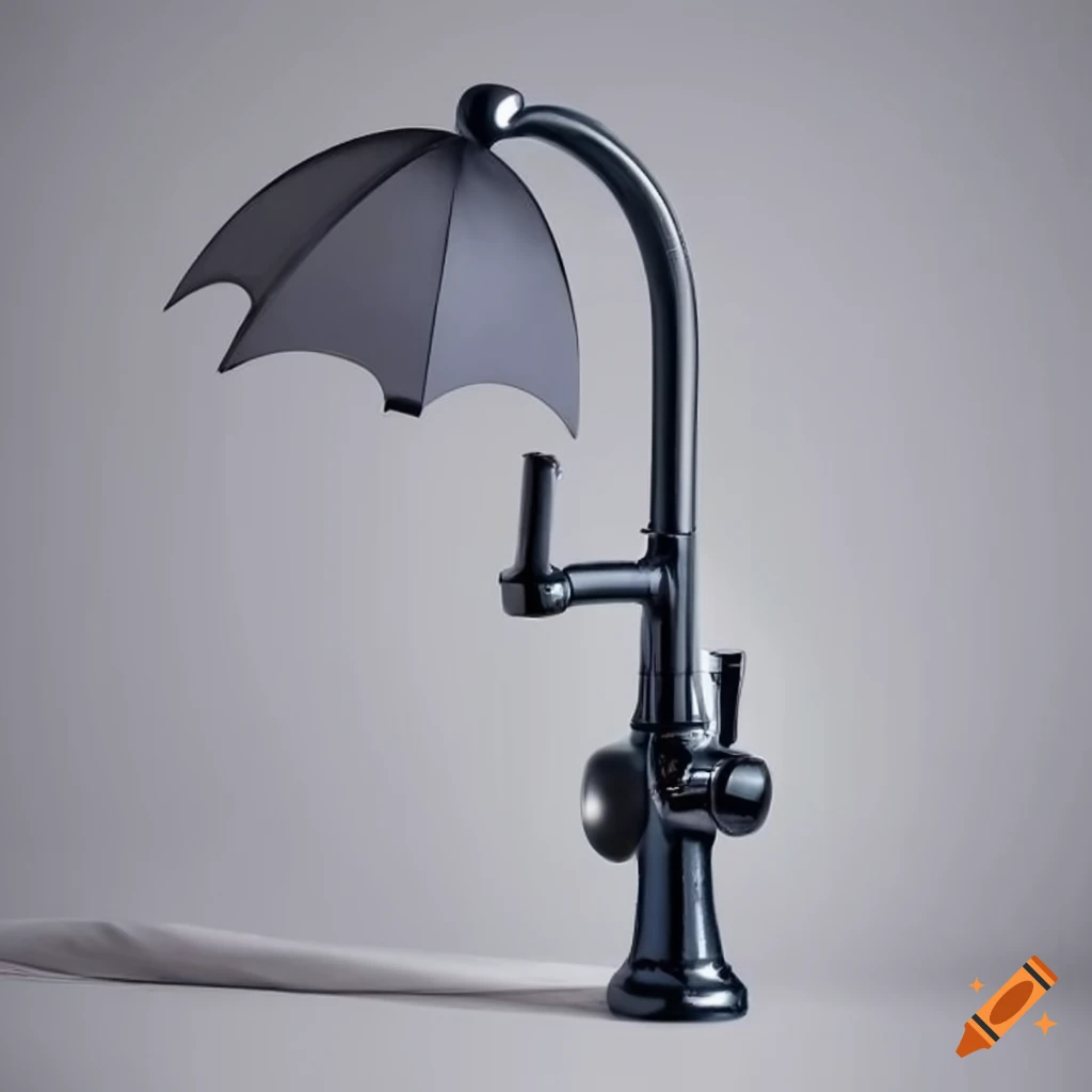 Kitchen faucet with umbrella head