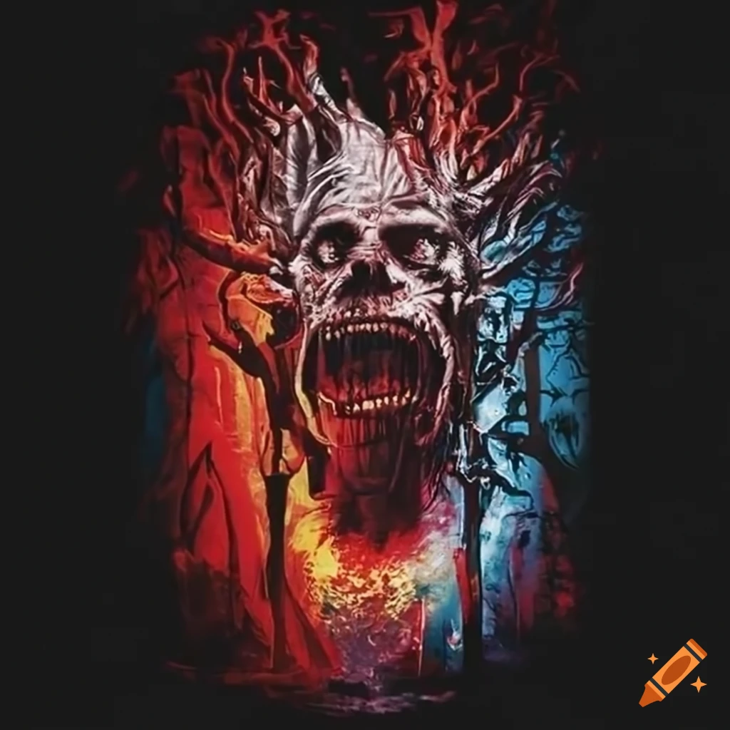 Heavy metal band t-shirt with Divine Violence name