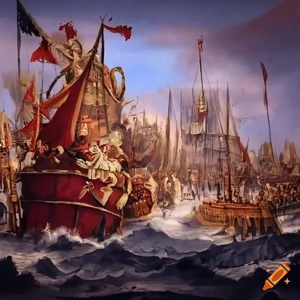 Battle of Salamis depiction