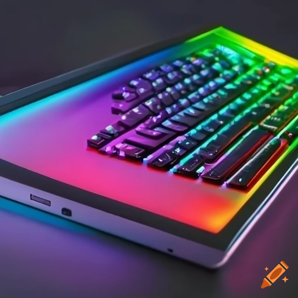 Cheapest Laptop With Rgb Keyboard Modern laptop with rgb keyboard and windows 11 os on Craiyon