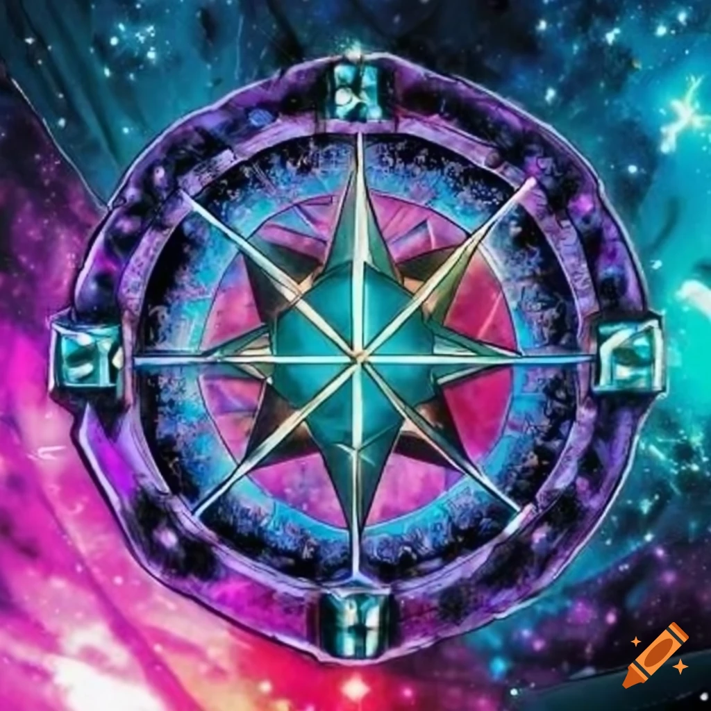 YUGIOH cosmic compass art card on Craiyon
