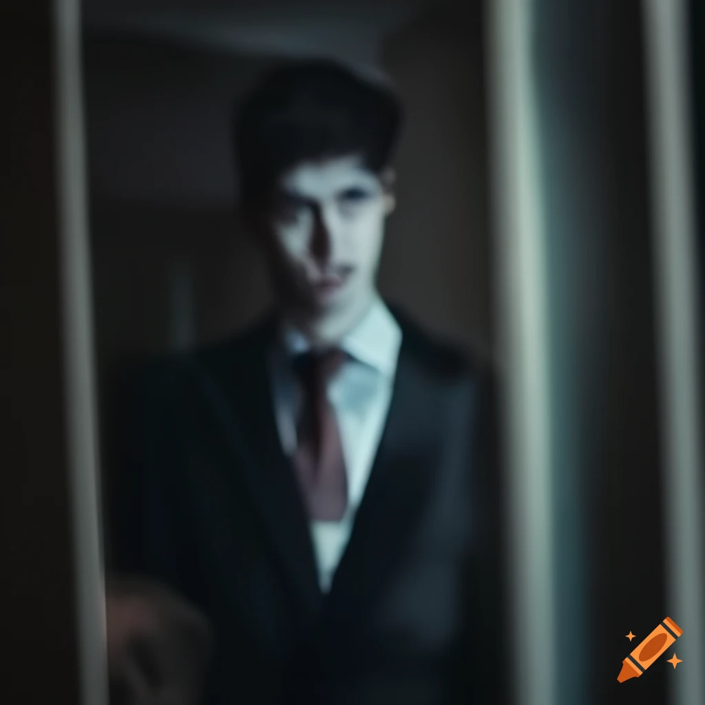  Blurry businessman in bathroom mirror on Craiyon