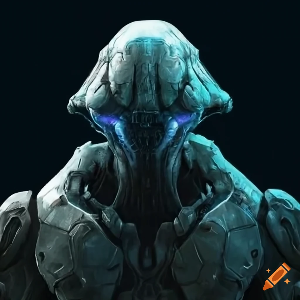 Alien character inspired by elites from Halo on Craiyon