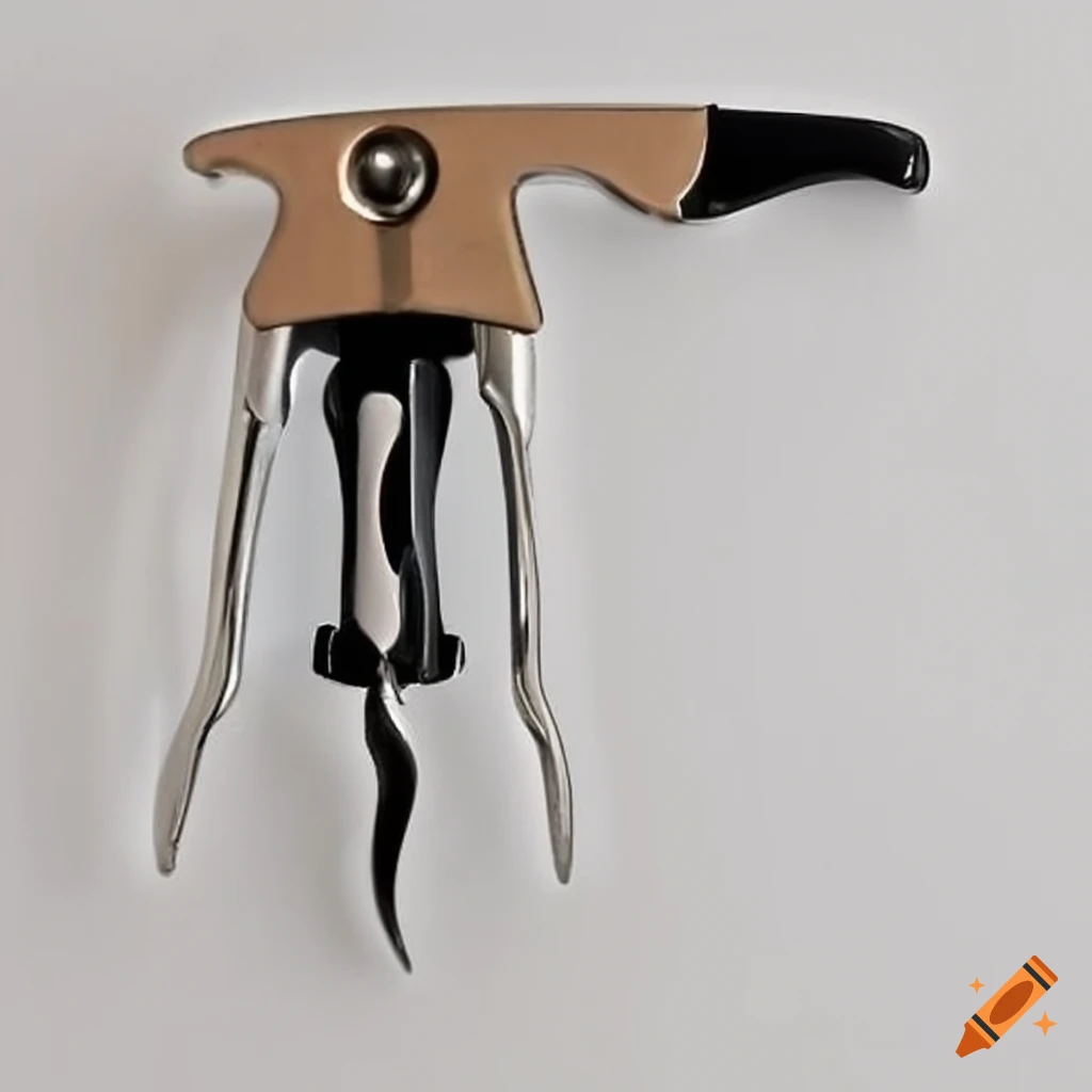 Winged corkscrew for wine bottles