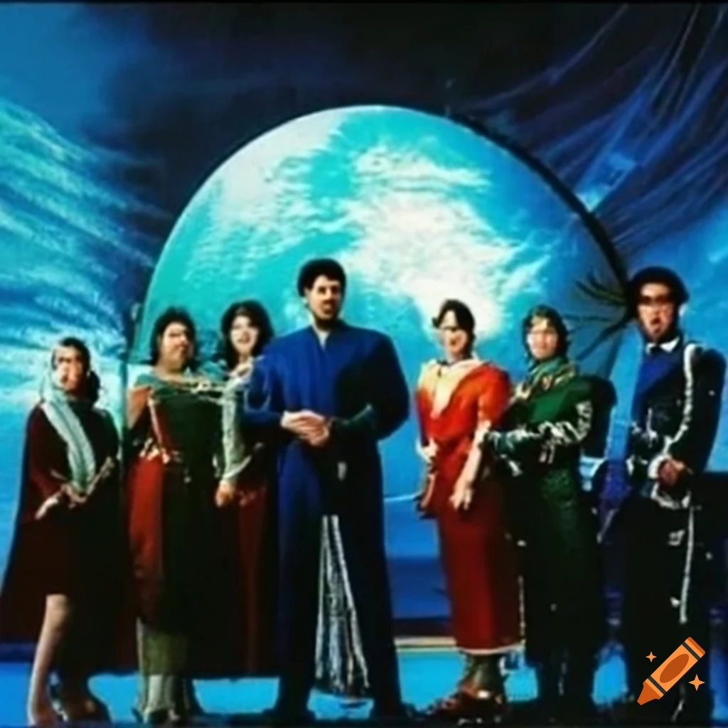 Promotional image for the Iranian science fiction series 'The Bright Future' from 1990