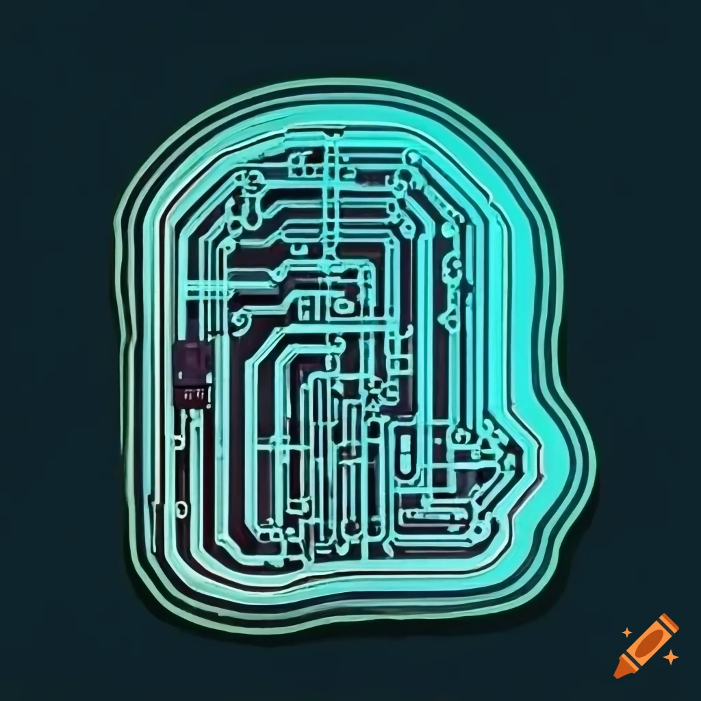 X-ray of a circuit board with interconnected wire loops