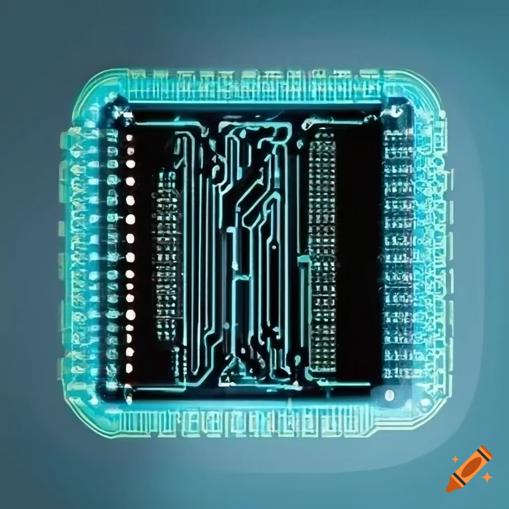 X-ray of a circuit board with interconnected wire loops