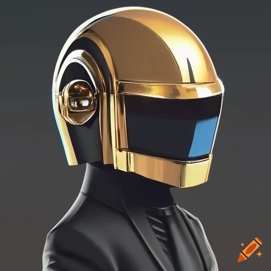 Futuristic spinoff of Daft Punk helmets in the year 3129