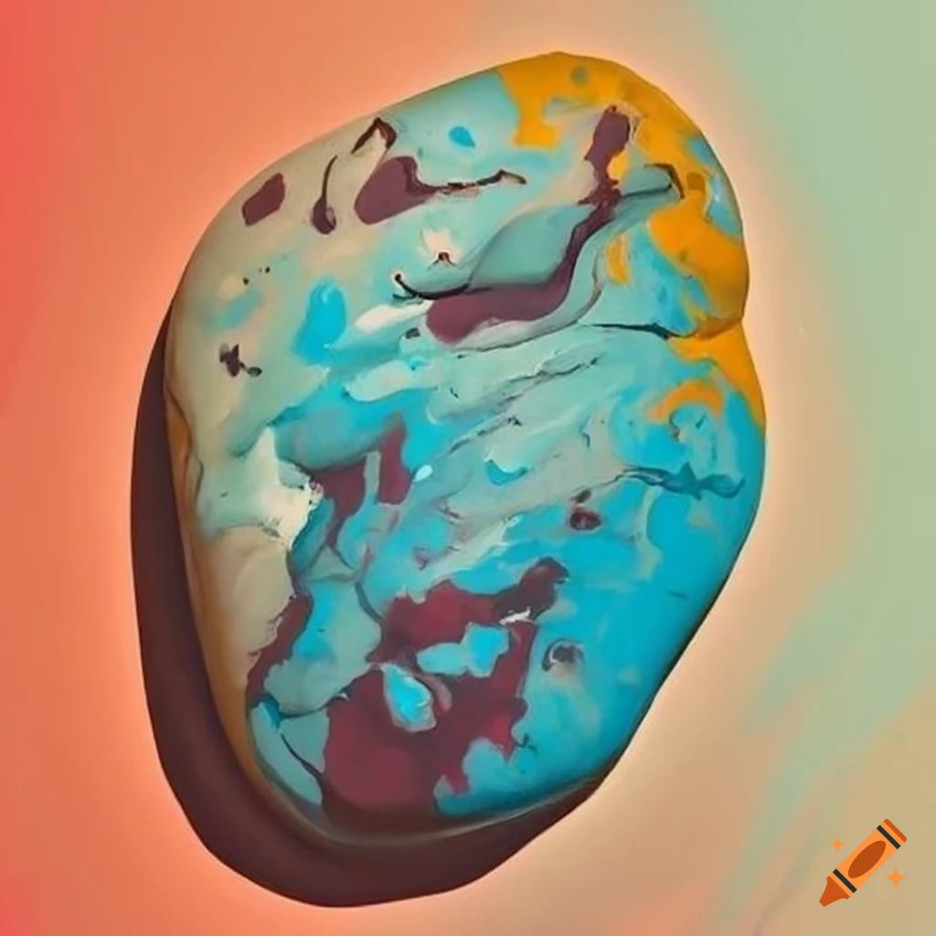 Paint on a rock on Craiyon