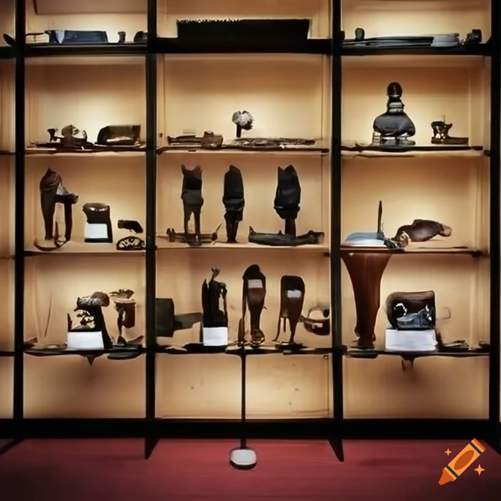 Commercial display furniture with Facebook hieroglyph