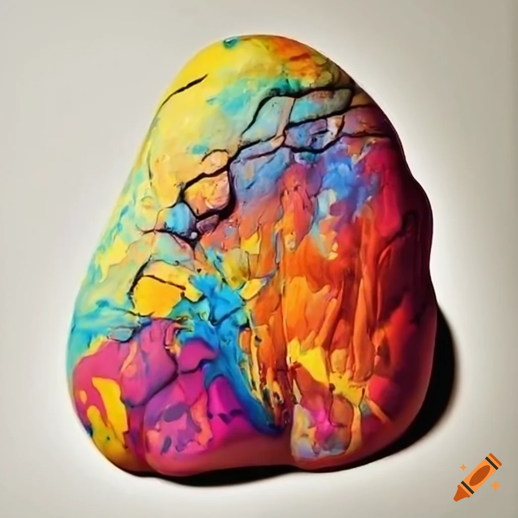 Paint on a rock on Craiyon