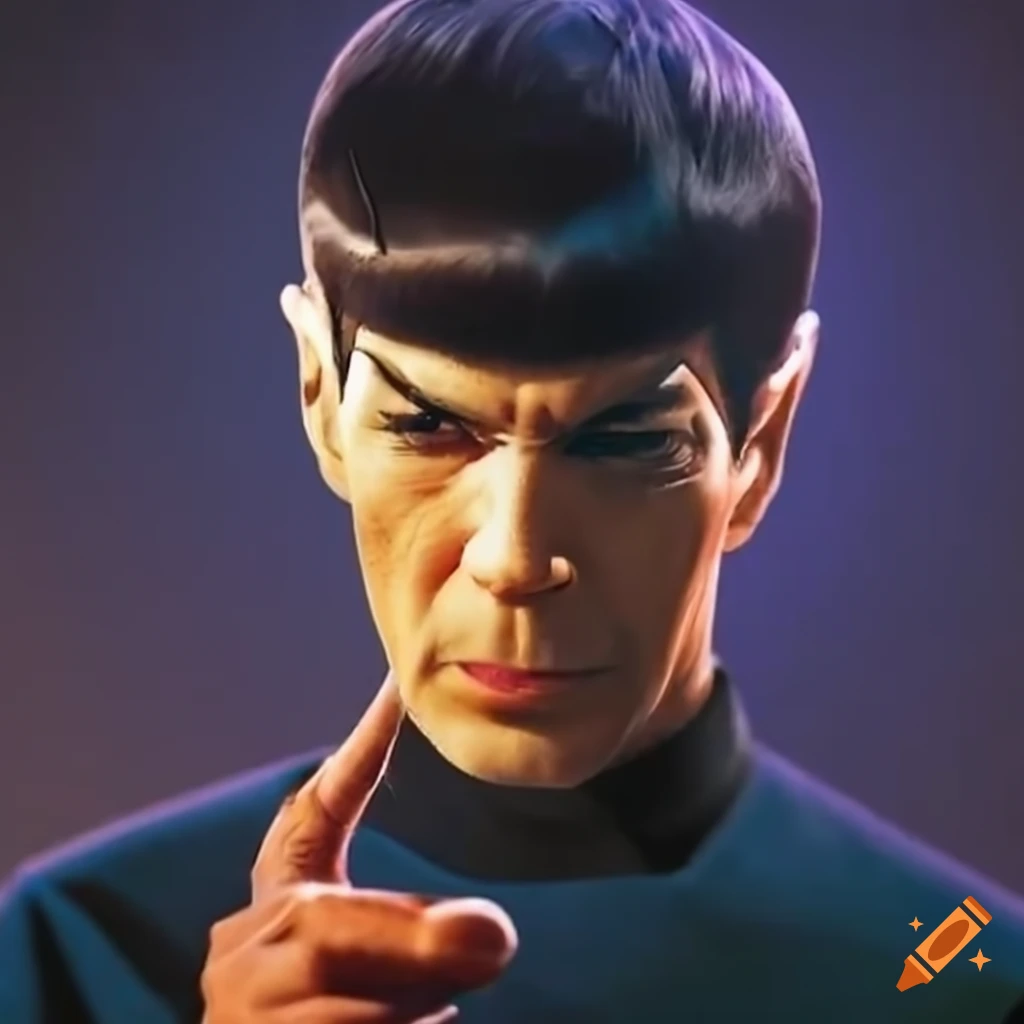 Mr. spock giving a ted talk on Craiyon