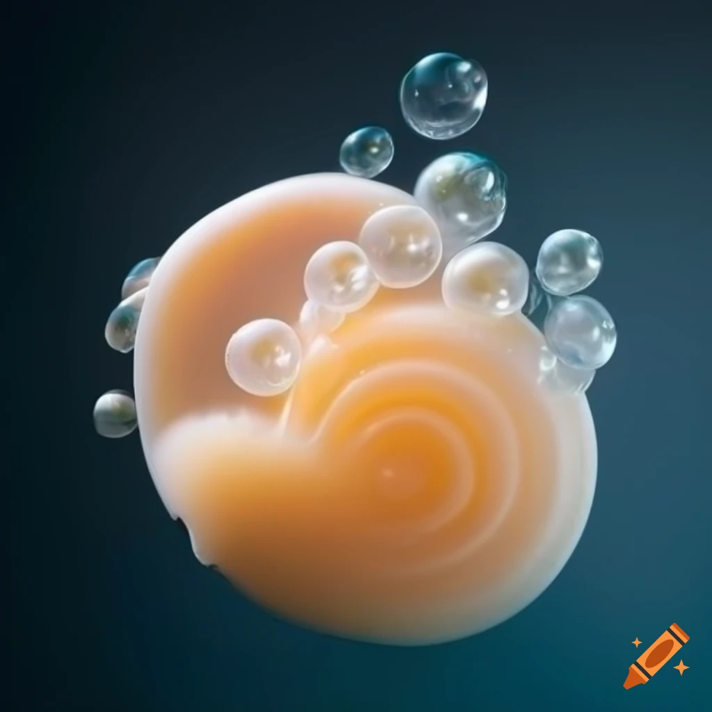 Foaming bar of soap with bubbles in fragmented minimalist style